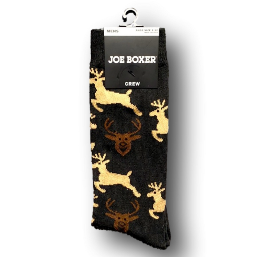 3/$18 Reindeer Funny Novelty Crew Socks - Brand New
